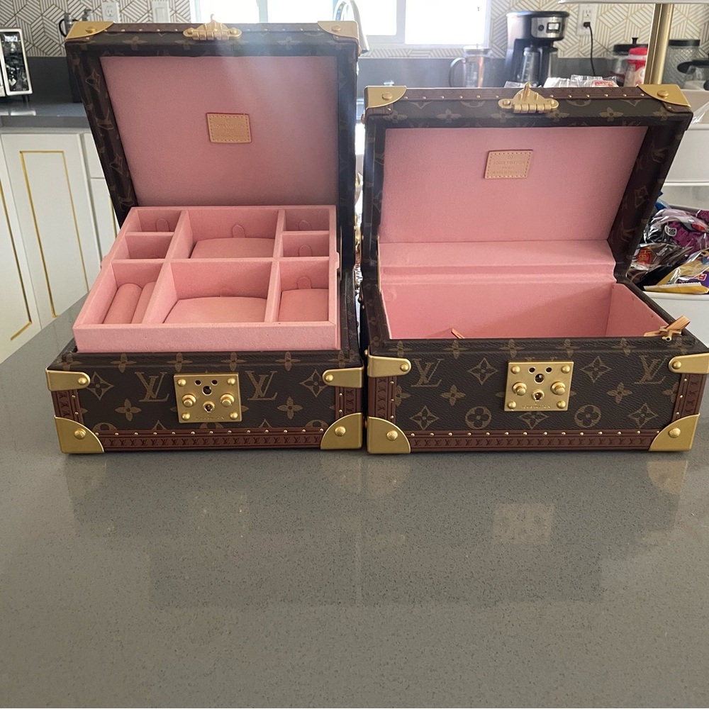 Pink lv jewelry box